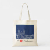 Tote Bag I Love Volkovysk Biélorussie Architecture Cathédra (Dos)