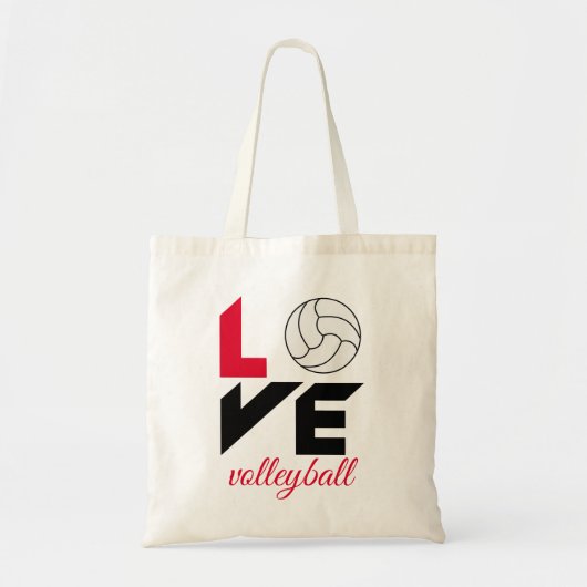Tote Bag I Love volleyball (Devant)