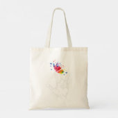 Tote Bag I Love You Hand Sign Language Butterfly Puzzle Pie (Dos)