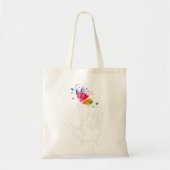 Tote Bag I Love You Hand Sign Language Butterfly Puzzle Pie (Devant)