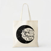 Tote Bag I love you to the moon and back (Devant)