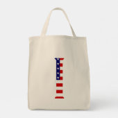 Tote Bag I Monogramme superposé sur le drapeau américain gt (Dos)