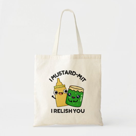 Tote Bag I Mustard-mit Je Vous Relie Drôle Conditionnement  (Devant)