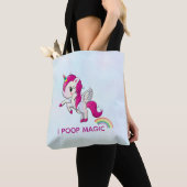 Tote Bag I Poop Magic Funny Unicorne Dit (De près)