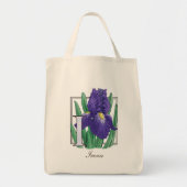 Tote Bag I pour le monogramme de fleur d'iris (Devant)