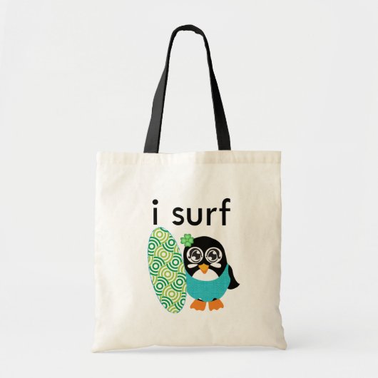 Tote Bag I Surf Penguin (Devant)