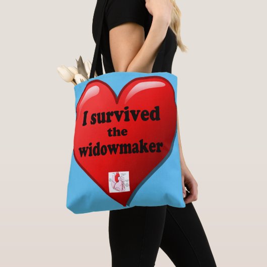 Tote Bag I Survived the widowmaker (De près)
