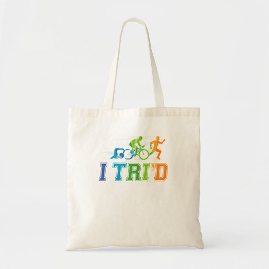 Tote Bag I Tri d Triathlon Retro Triathlte course à vélo de (Devant)