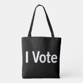 Tote Bag I Vote Fourre-tout - Texte Blanc (Dos)