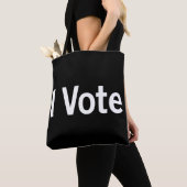 Tote Bag I Vote Fourre-tout - Texte Blanc (De près)