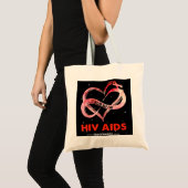 Tote Bag I Wear Red For HIV AIDS AWARENESS (Devant (produit))