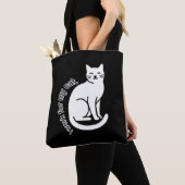 Tote Bag I Work for My Cat – Funny Cat Lover Quote Design (De près)