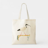 Tote Bag Ibis Illustration & Thoth Hiéroglyphic T-Shirt (Dos)