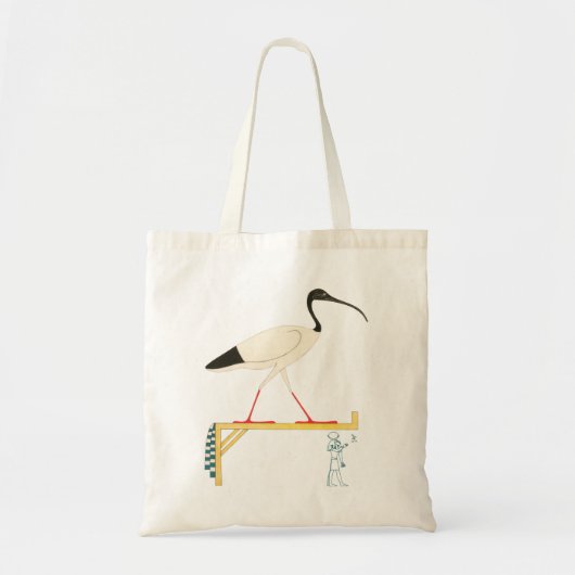 Tote Bag Ibis Illustration & Thoth Hiéroglyphic T-Shirt (Devant)