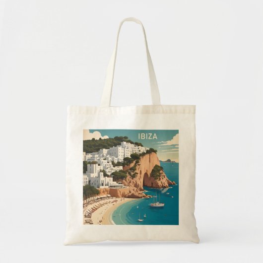 Tote Bag Ibiza, Espagne Affiche de voyage (Devant)