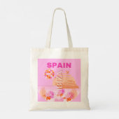 Tote Bag Ibiza, Espagne, Art Voyage, Art Preppy, Rose, Prep (Dos)