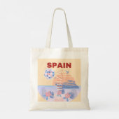 Tote Bag Ibiza, Espagne, Art Voyage, Art Rétro, Pastel (Dos)
