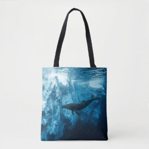Tote Bag Iceberg sous-marin et une baleine à bosse