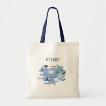 Iceland travel map (One-sided print)