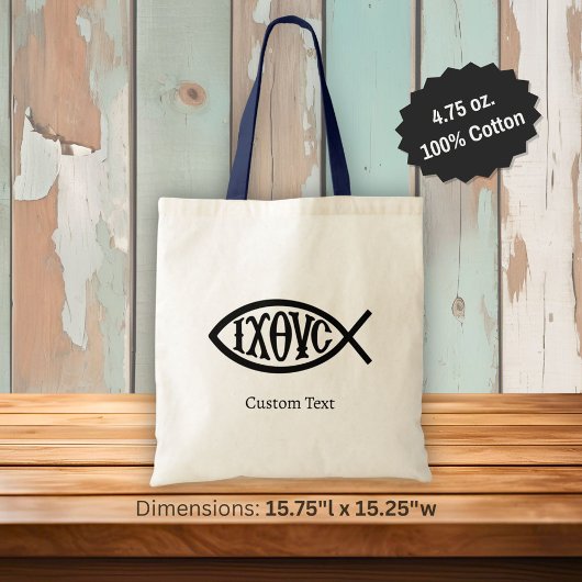 Tote Bag Ichthys Christian Symbol