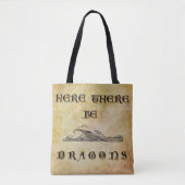 Tote Bag Ici il y ait des dragons (Devant)