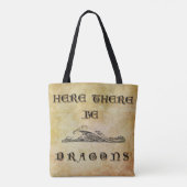 Tote Bag Ici il y ait des dragons (Dos)
