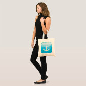 Tote Bag Icône Ancre bleue marine moderne