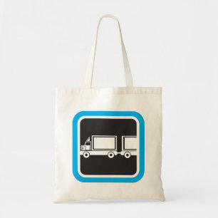 Tote Bag Icône bleue de semi-remorque et remorque