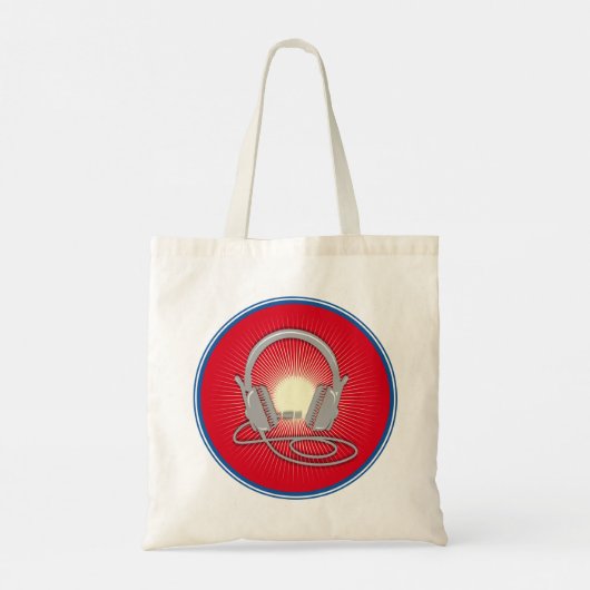 Tote Bag Icône casque DJ (Dos)