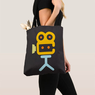 Tote Bag Icône de caméra de cinéma Équipement de film minim