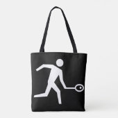 Tote Bag Icône de joueur de squash (Dos)