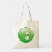 Tote Bag Icône de prise électrique verte (Dos)