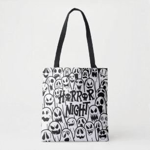 Tote Bag Icône fantôme d'Halloween mignon dans différents s