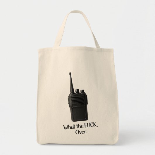 Tote Bag Icône Fu*k Sur L'Icône Drôle Walkie Talkie (Devant)