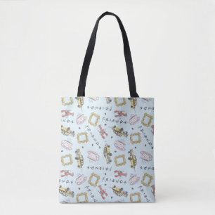 Tote Bag Icônes d'aquarelle AMIS™ Motif