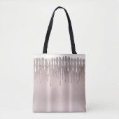 Tote Bag Icy Rose Rose Or Diamond Parties scintillant Étinc (Devant)