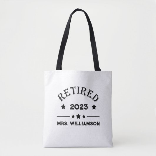Tote Bag Idée cadeau de retraite personnalisée (Devant)