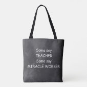 Tote Bag Idée cadeau enseignant travailleur miracle concept (Dos)