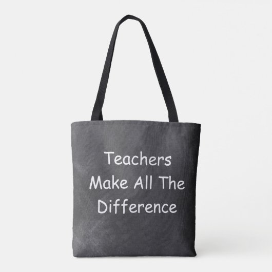 Tote Bag Idée Cadeau Tableau Les Enseignants Font La Différ (Dos)