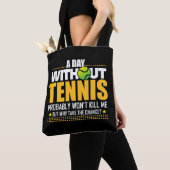 Tote Bag Idée de cadeau d'amant de tennis - dire de tennis (De près)
