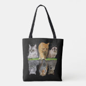 Tote Bag Idée de design de cadeau avec réflexion de chat am (Dos)
