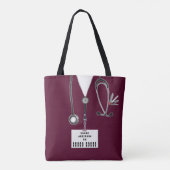 Tote Bag Idées Cadeau Infirmière personnalisée (Dos)