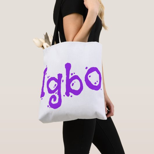 Tote Bag Igbo pourpre (De près)