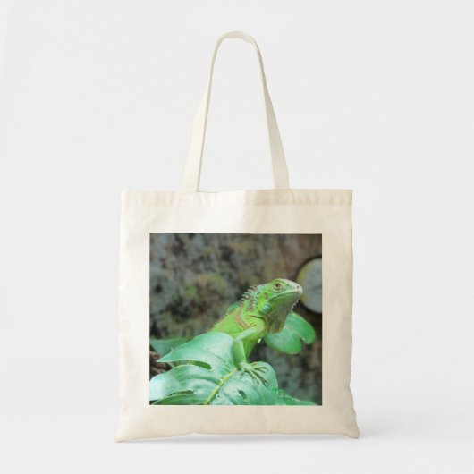 Tote Bag iguane vert (Devant)
