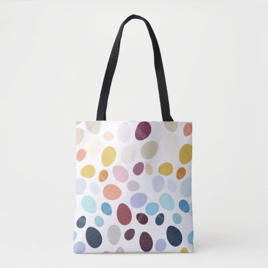 Tote Bag Iillustration avec oeufs de couleur dégradé (Devant)