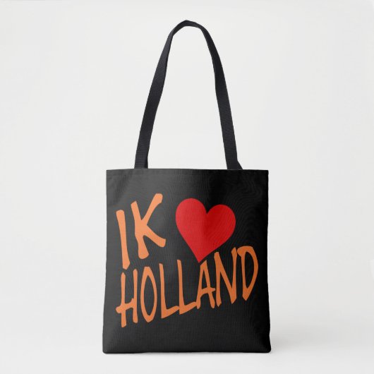 Tote Bag Ik Heart Holland ou sur le bloc (Devant)