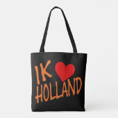Tote Bag Ik Heart Holland ou sur le bloc (Dos)
