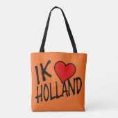 Tote Bag Ik Heart Holland retour on ou stcct (Dos)