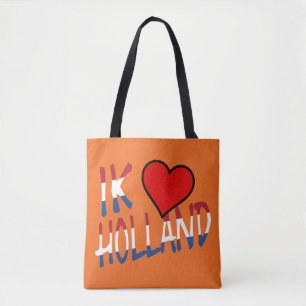 Tote Bag Ik Heart Holland superposition sur ou stccnt