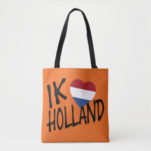 Tote Bag Ik Heartflag Holland retour sur ou stcct